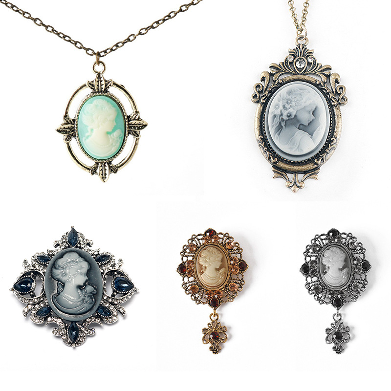 Women'S Accessories Louis Vuitton - Broches Vintage de camafeo con diamantes