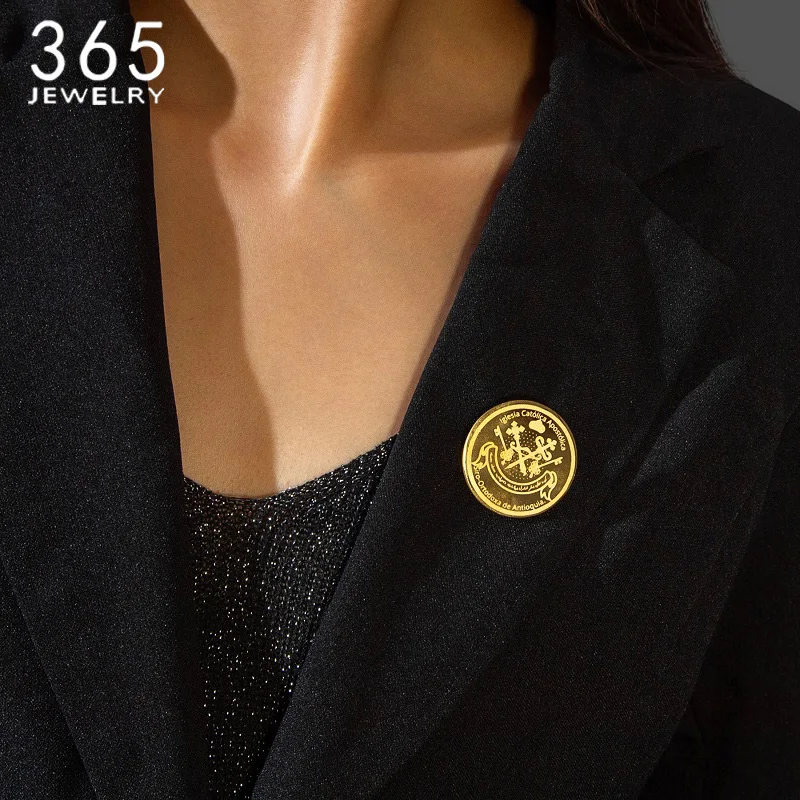 Women Accessories Name - Broche Personalizable con Logotipo, Redondo o