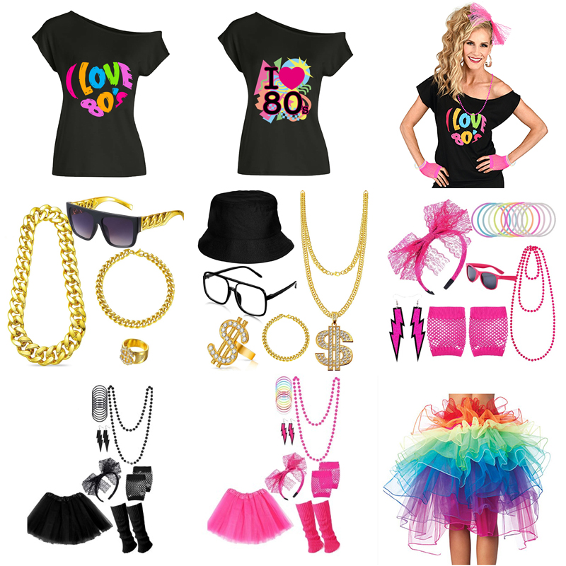 Women'S Accessories In The 80S - Conjunto de traje de fiesta Retro