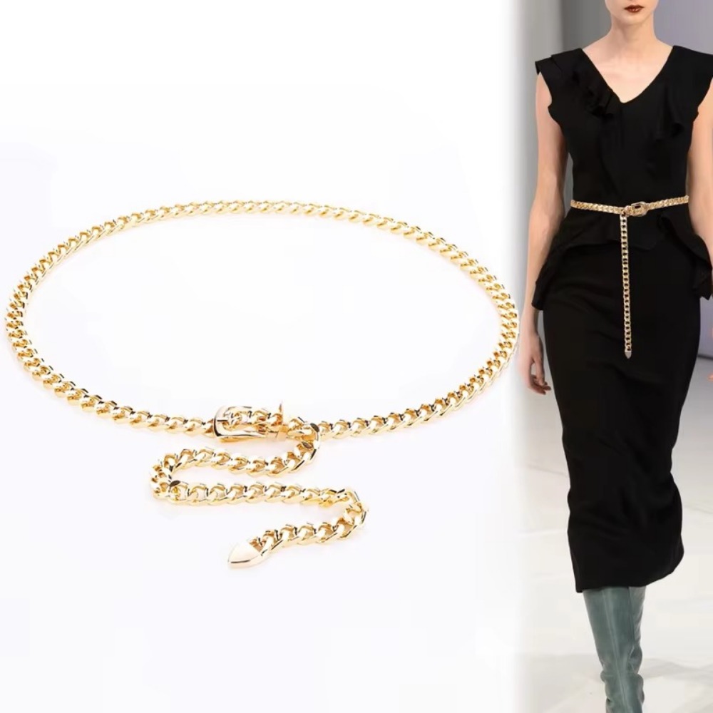Women'S Jeans Accessories Chain - Cinturones de cadena de Metal simples,
