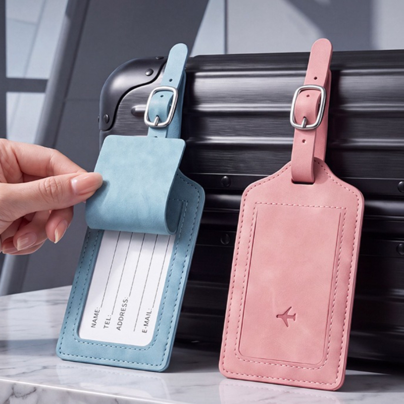 Women Accessories Name - 1 Etiqueta de Equipaje de Cuero