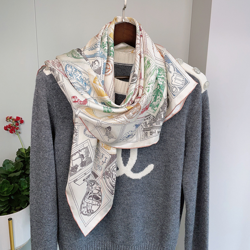 Bufanda de seda de lujo, pañue - Women Accessories Brands reseña y precio
