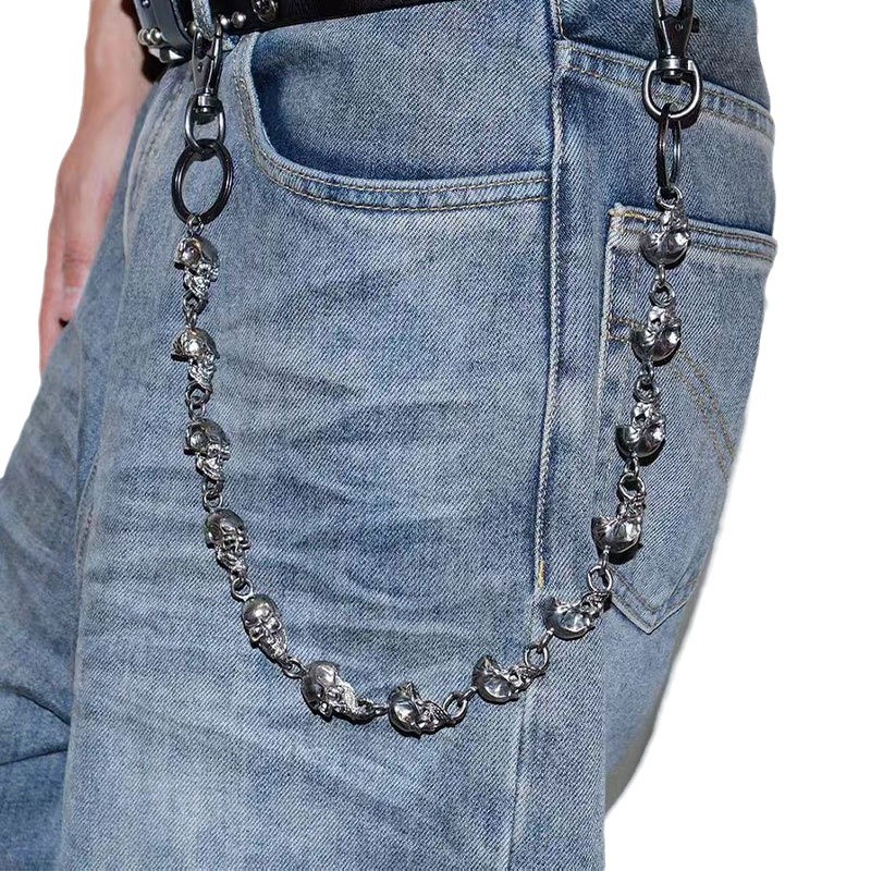 Llavero de calavera con cadena - Women'S Jeans Accessories Chain reseña y precio