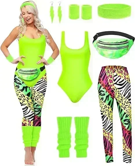 Set de 7 Accesorios de Disfraz - Women'S Accessories In The 80S reseña y precio