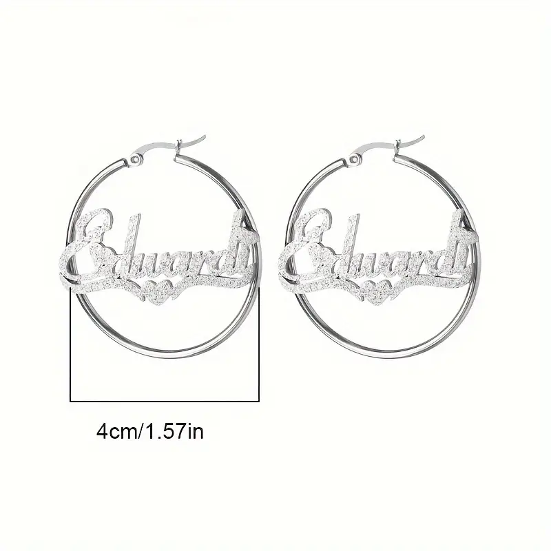 Pendientes de aro con nombre d - Women Accessories Name reseña y precio