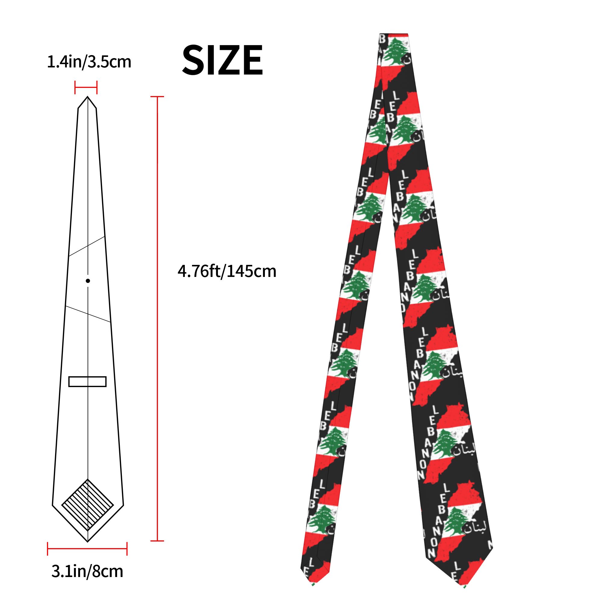 Corbata con Mapa de la Bandera - Women Accessories Lebanon reseña y precio