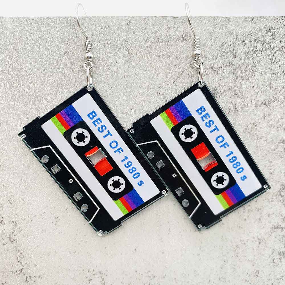 Pendientes de cinta de casete  - Women'S Accessories In The 80S reseña y precio