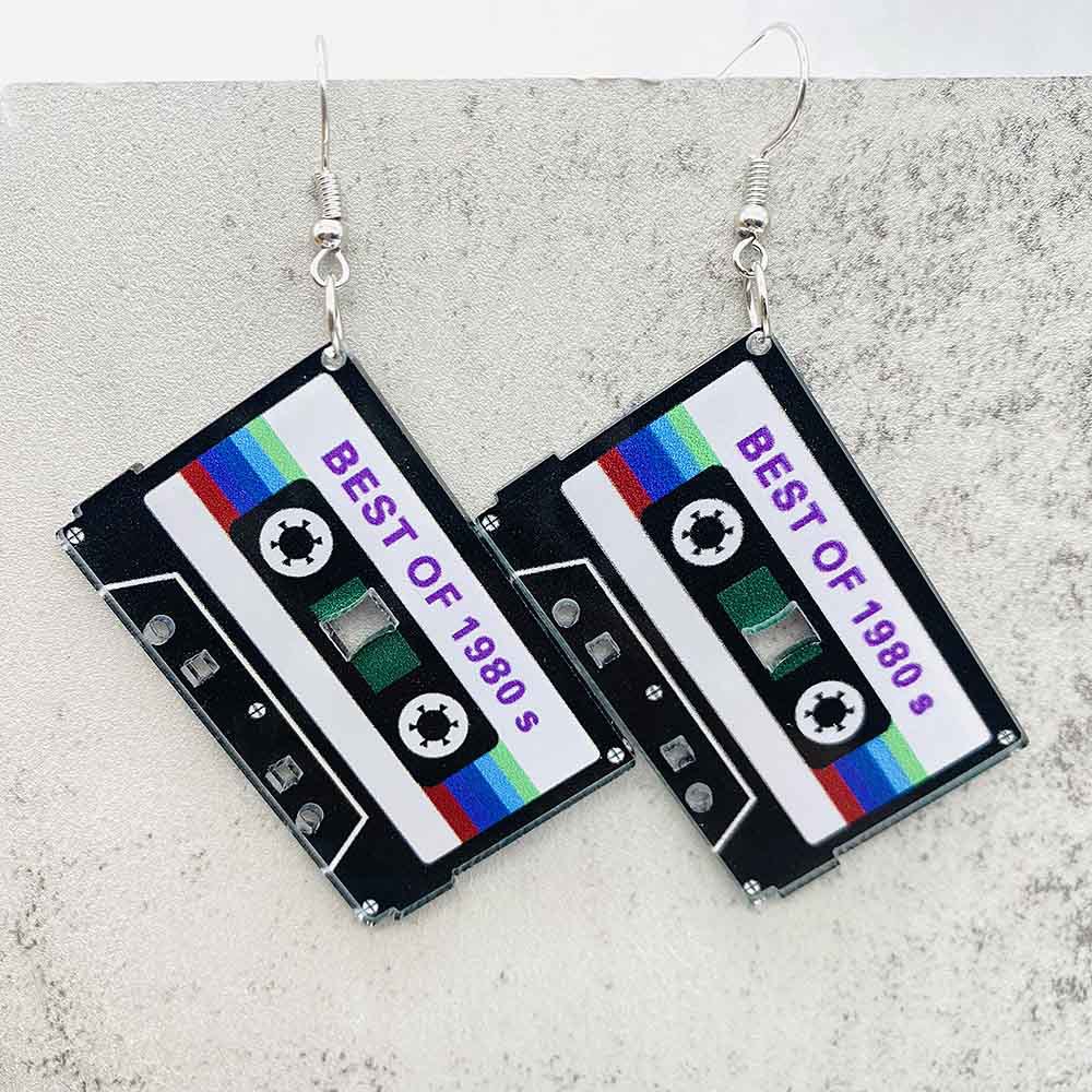 Pendientes de cinta de casete  - Women'S Accessories In The 80S reseña y precio