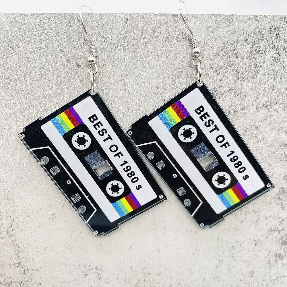 Pendientes de cinta de casete  - Women'S Accessories In The 80S reseña y precio