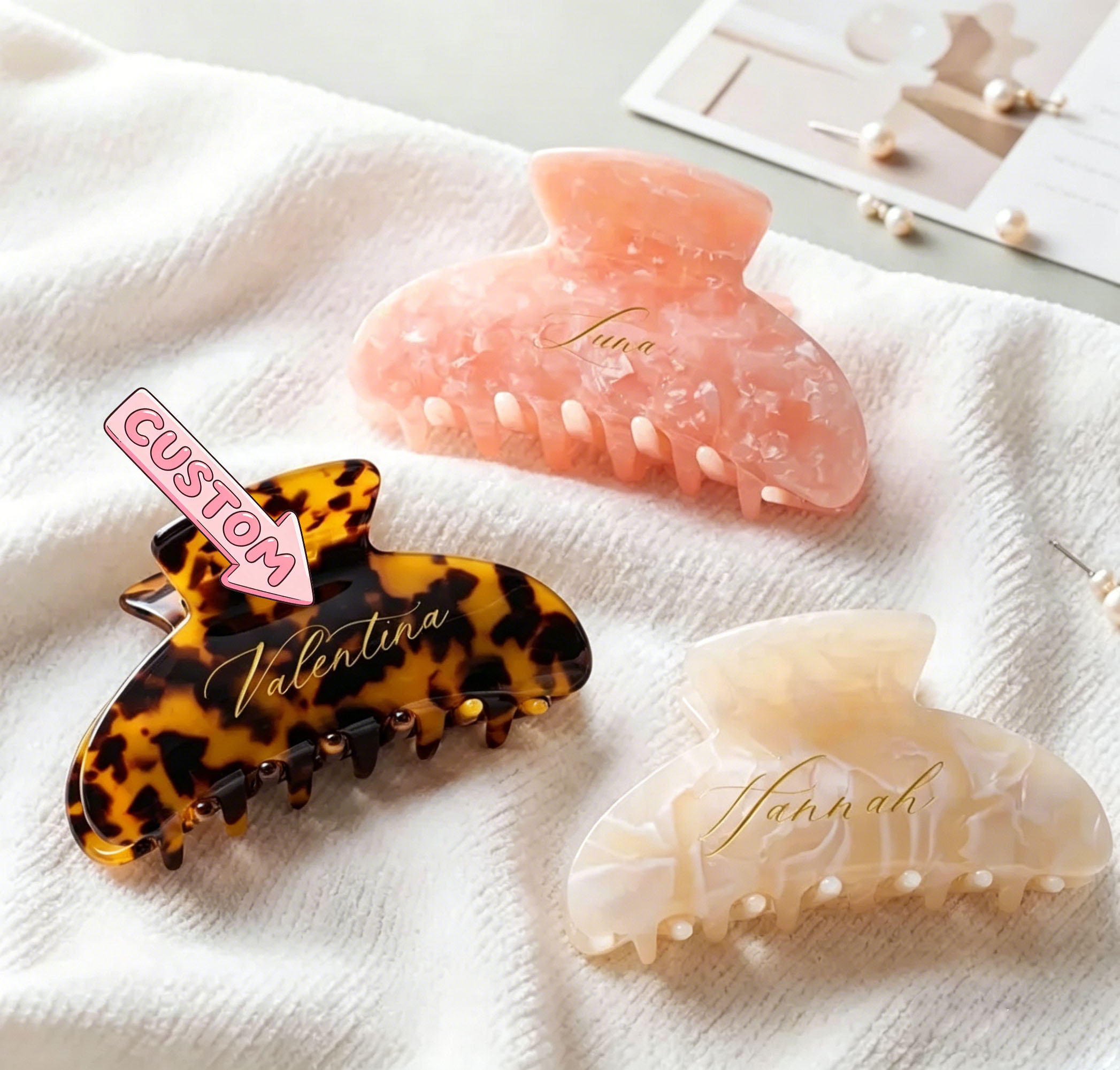 Pinza de Pelo Personalizada co - Women Accessories Name reseña y precio