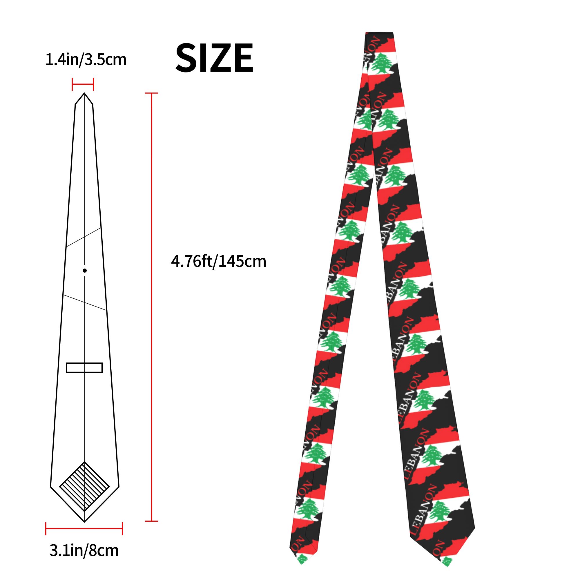 Corbata con mapa de la bandera - Women Accessories Lebanon reseña y precio
